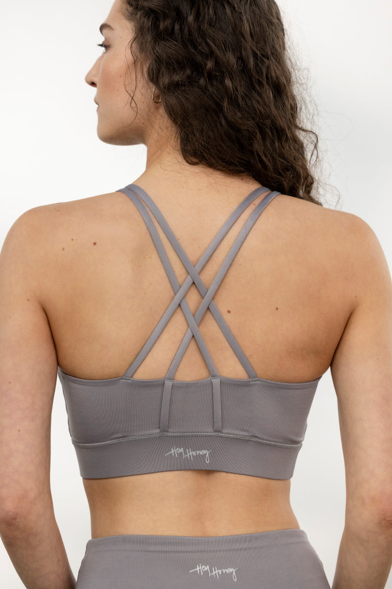 Criss-Cross Bra Unicolor | Hey Honey Yoga & Active Wear