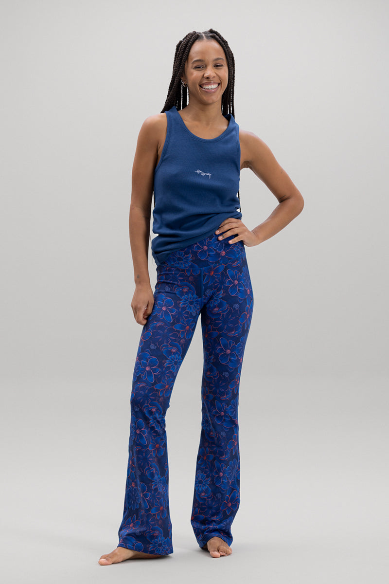 Flared Leggings Flower Daze | Hey Honey Yoga & Active Wear