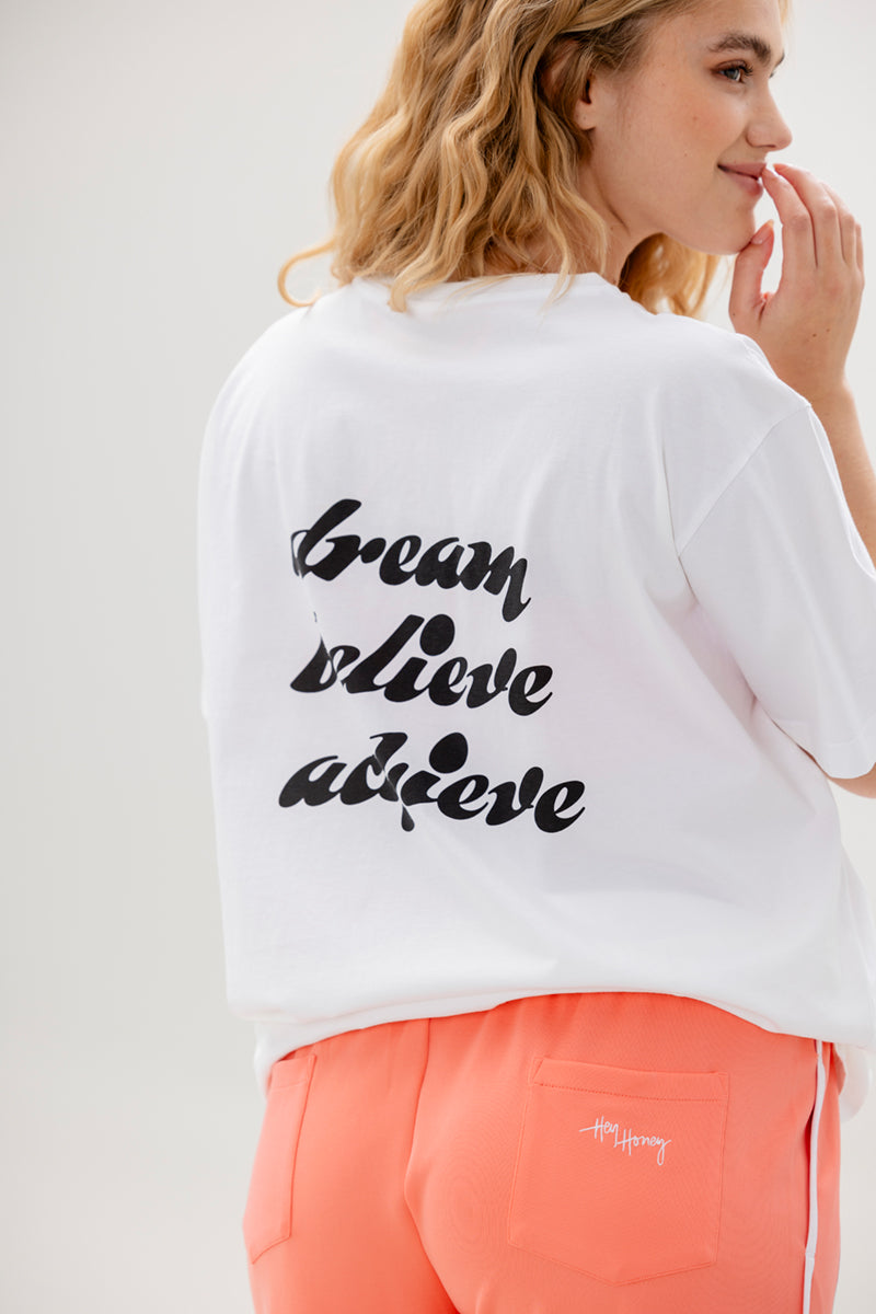 Shirt DREAM White | Hey Honey Yoga & Active Wear