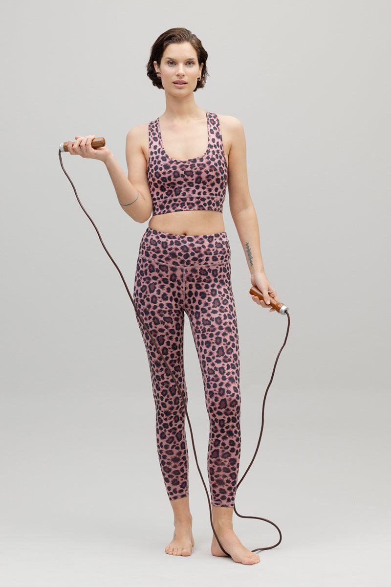 Cropped Leggings Leo Rose | Hey Honey Yoga & Active Wear