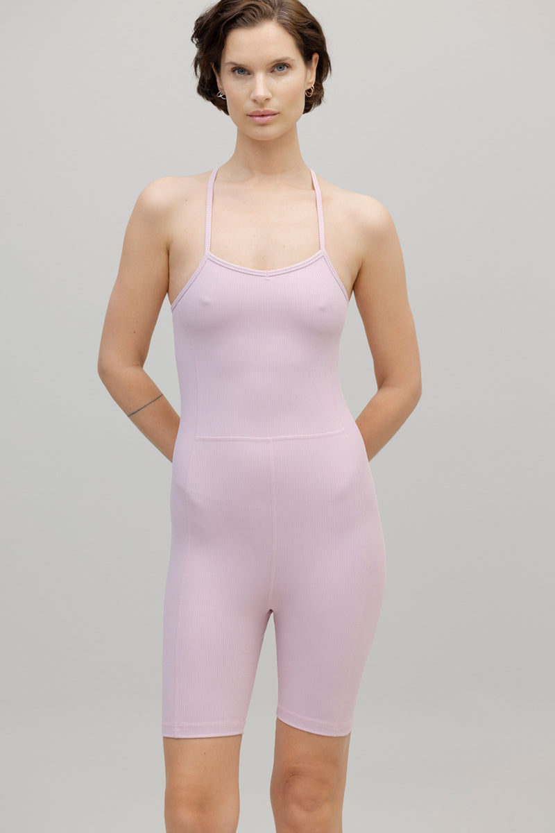 Jumpsuit Ribbed Dawn Pink | Hey Honey & Active Wear