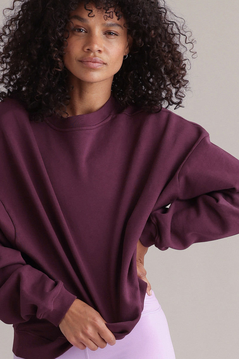 Sweatshirt Rise and Shine Italian Plum | Hey Honey & Active Wear