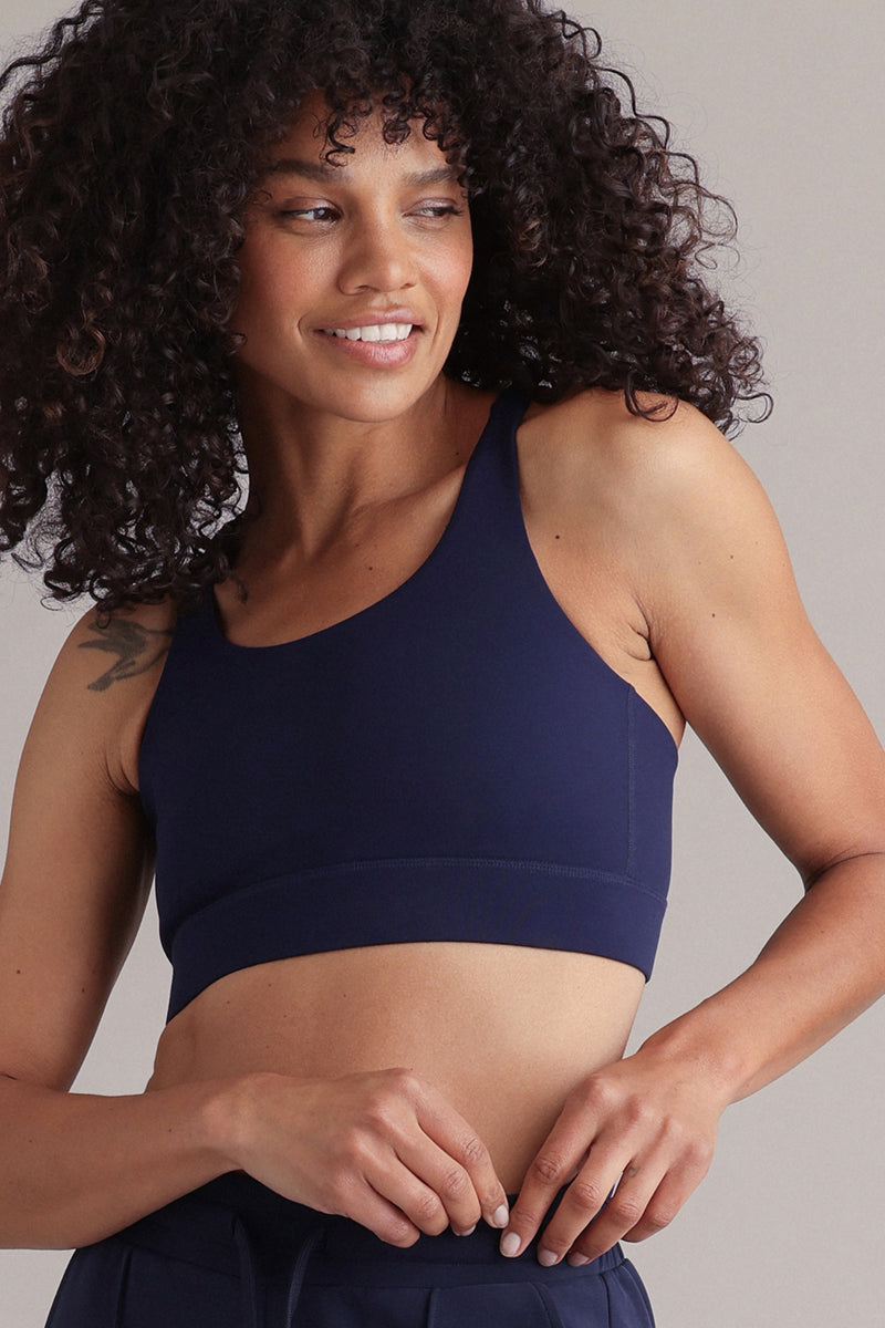 Criss-Cross Bra Always Dressed Baritone Blue | Hey Honey & Active Wear