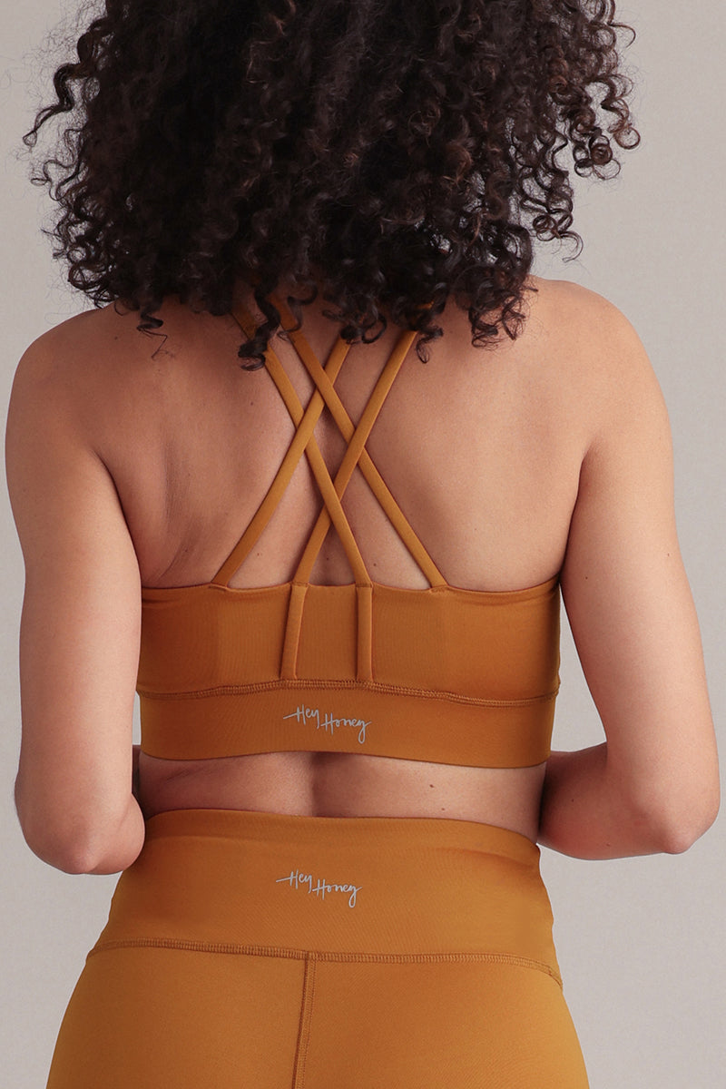Criss-Cross Bra Pumpkin Spice | Hey Honey & Active Wear