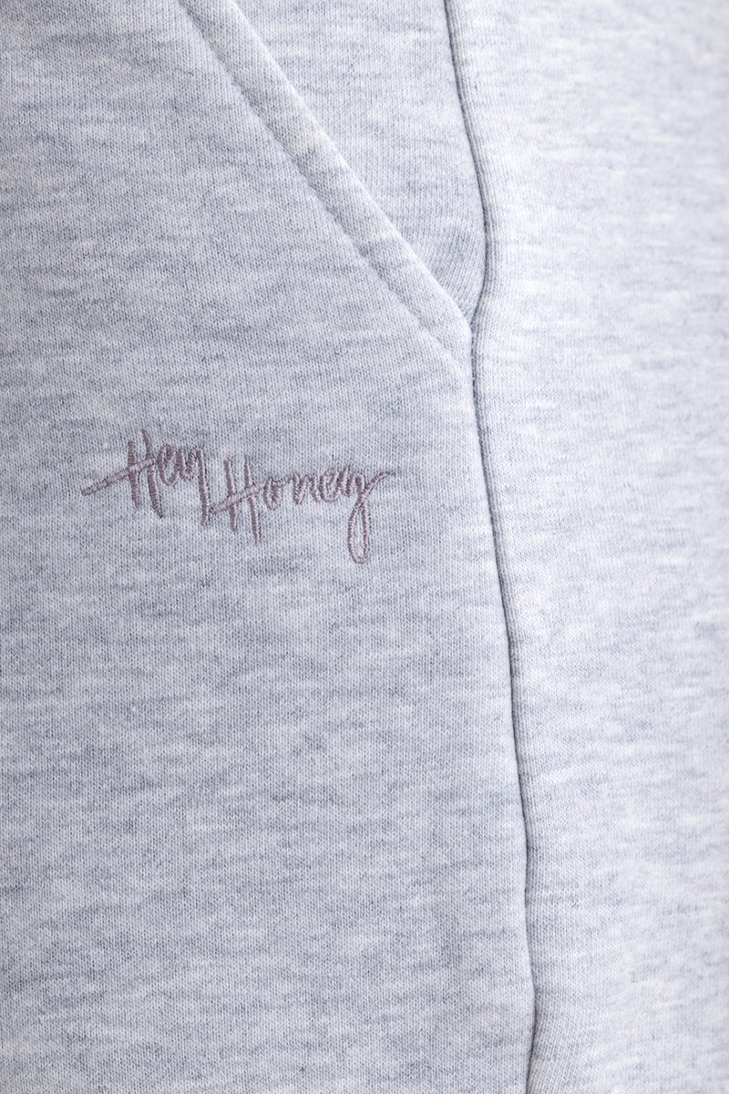 Cuff Sweat Pants Grey Melange | Hey Honey & Active Wear