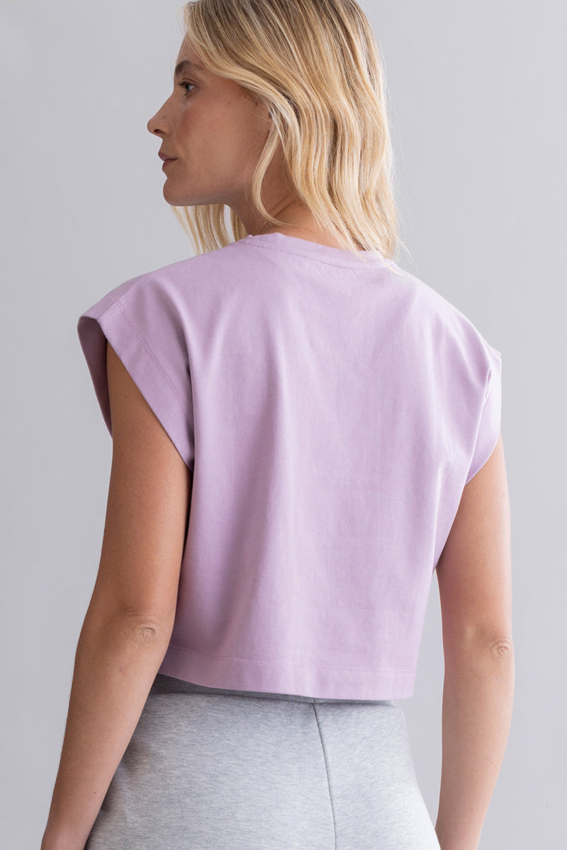 Cropped Shirt Mauve | Hey Honey & Active Wear
