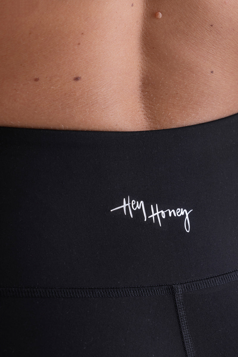 High-Waist Flared Leggings Cotton Touch Black | Hey Honey & Active Wear