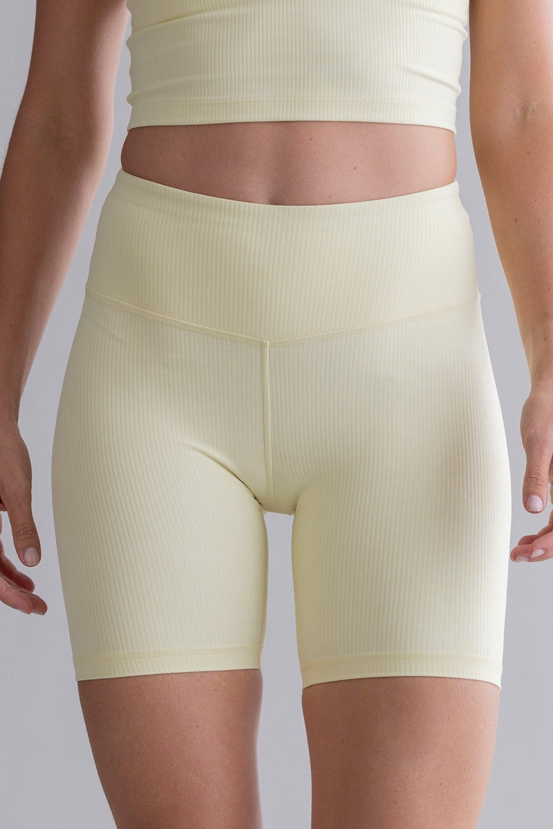 Longline Tank Ribbed Pastel Yellow | Hey Honey & Active Wear