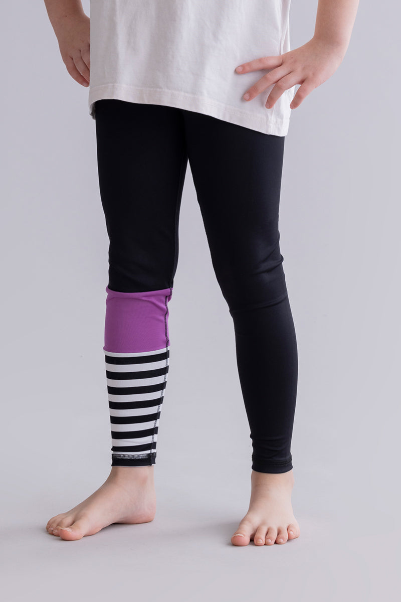 Kids Surf Style Leggings Striking Purple | Hey Honey & Active Wear