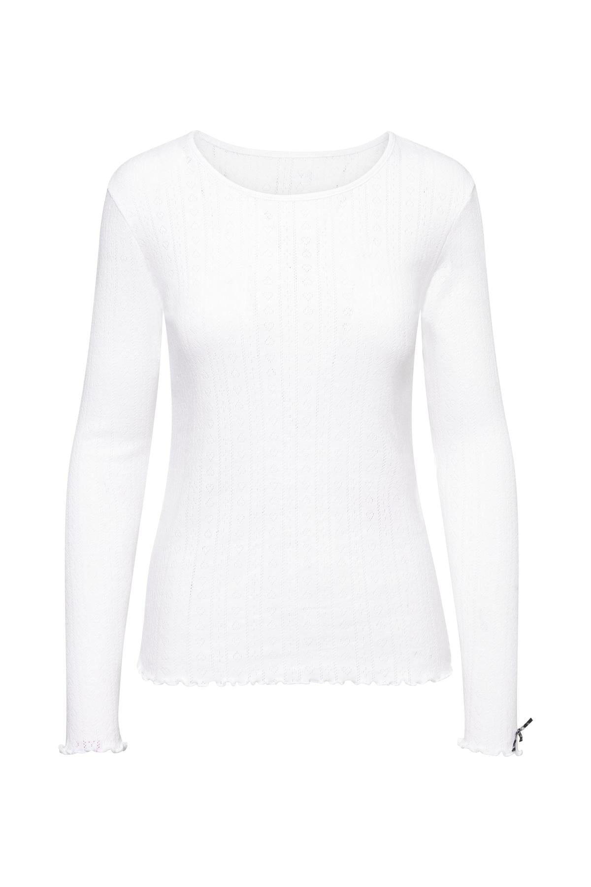 Longsleeve Pointelle White | Hey Honey & Active Wear