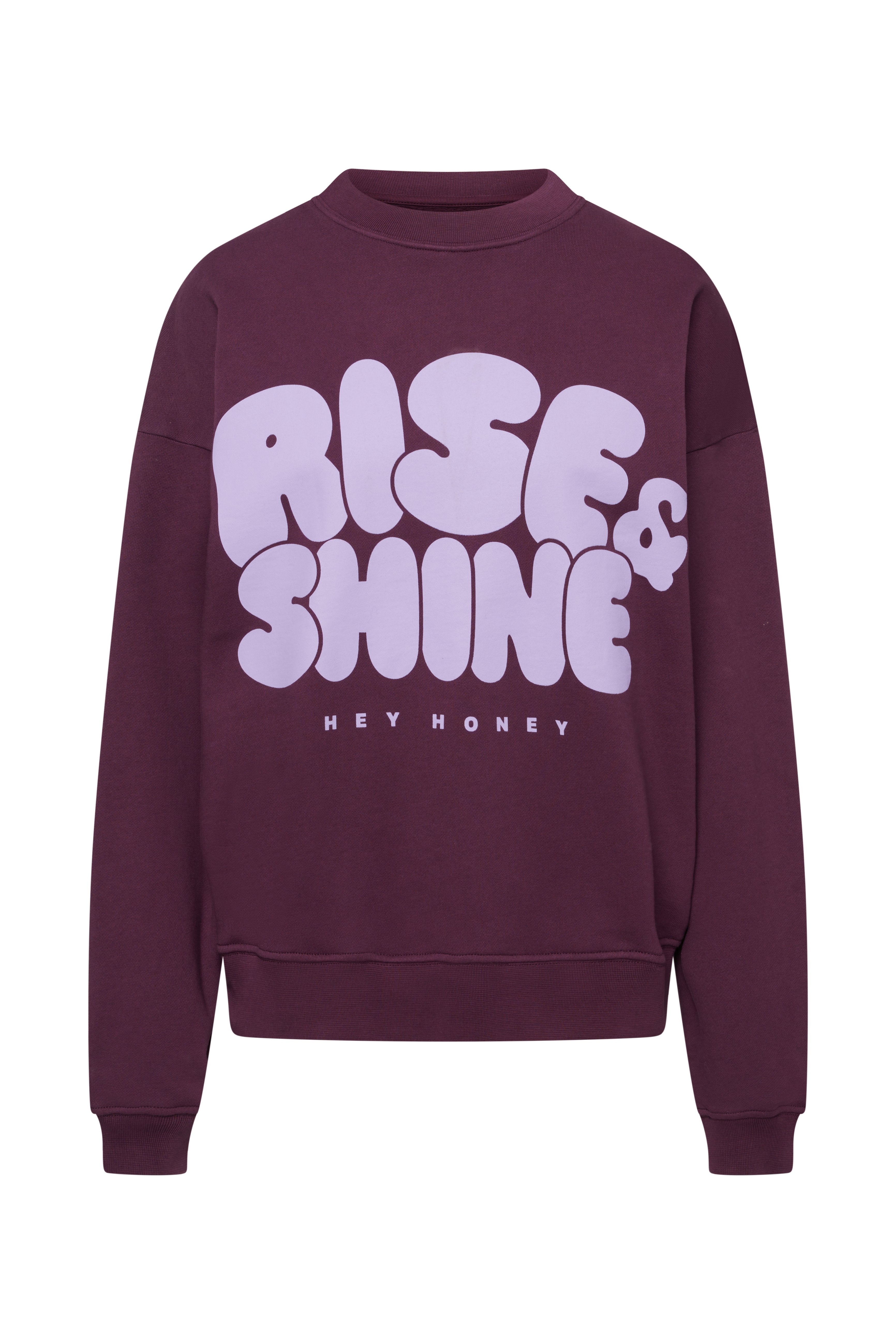 Sweatshirt Rise and Shine Italian Plum | Hey Honey & Active Wear