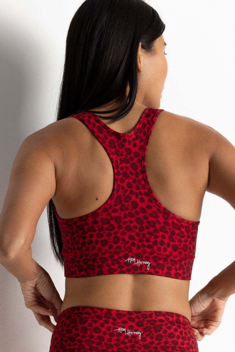 Bra Leo Red | Hey Honey Yoga & Active Wear