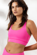 Criss-Cross Bra Neon Pink | Hey Honey Yoga & Active Wear