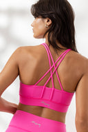 Criss-Cross Bra Neon Pink | Hey Honey Yoga & Active Wear