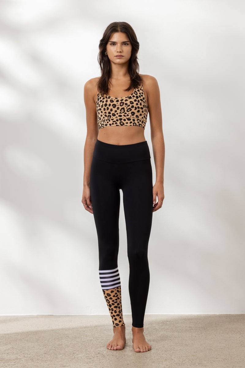 Surf Style Leggings Leo Biscuit | Hey Honey Yoga & Active Wear