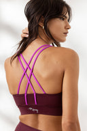 Criss-Cross Bra Fig | Hey Honey Yoga & Active Wear