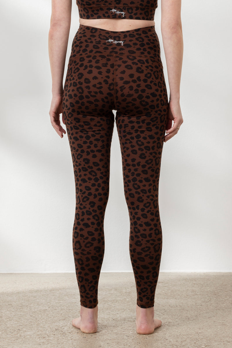 Maternity Leggings Leo Chocolate | Hey Honey Yoga & Active Wear