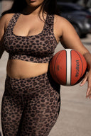 Racerback Bra Leo Cocoa | Hey Honey Yoga & Active Wear