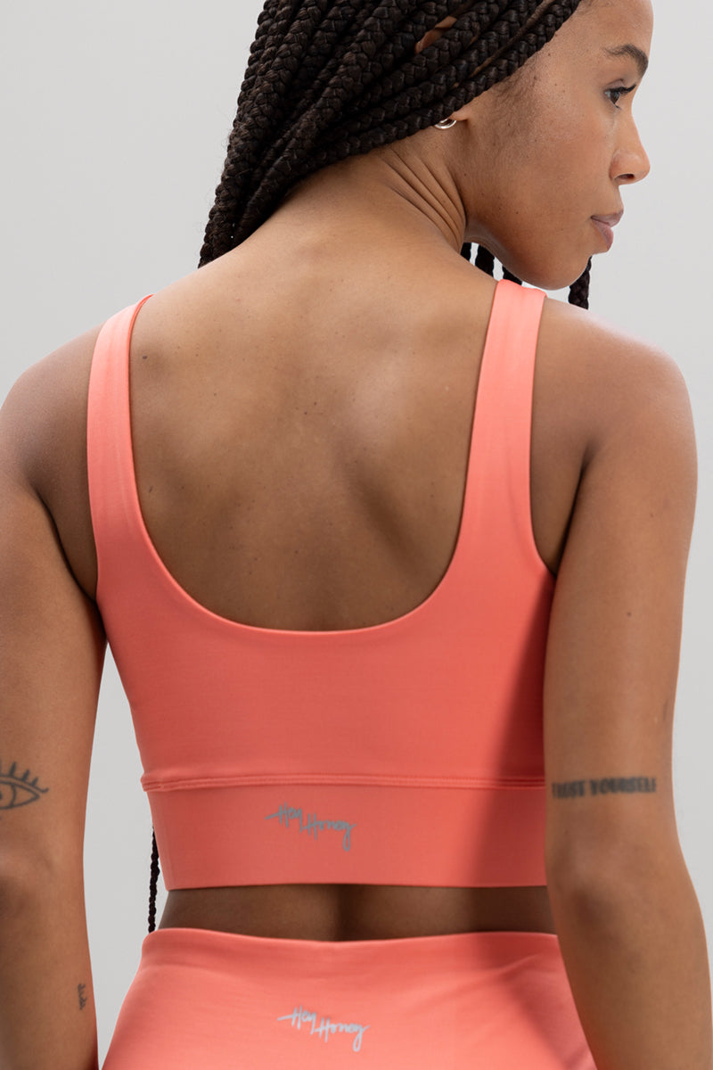 Bustier Unicolor Peach | Hey Honey Yoga & Active Wear