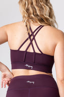 Criss-Cross Bra Wine | Hey Honey Yoga & Active Wear