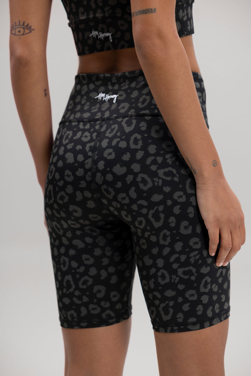 Biker LEO Black | Hey Honey Yoga & Active Wear