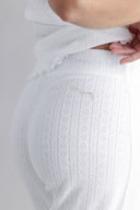 Long Pants Pointelle White | Hey Honey & Active Wear