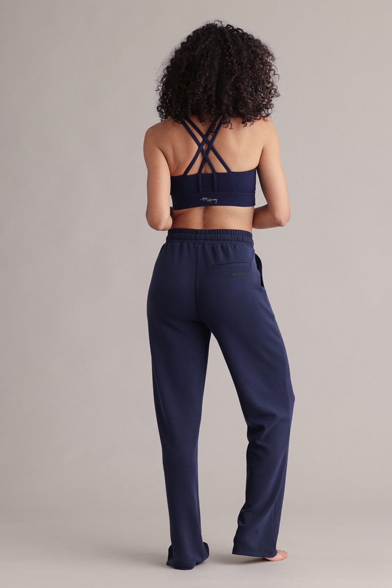 Criss-Cross Bra Always Dressed Baritone Blue | Hey Honey & Active Wear