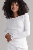 Longsleeve Pointelle White | Hey Honey & Active Wear