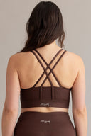 Criss-Cross Bra Always Dressed Soft Brown | Hey Honey & Active Wear