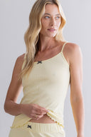 Pointelle Top Pastel Yellow | Hey Honey & Active Wear