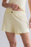 Shorts Pointelle Pastel Yellow | Hey Honey & Active Wear