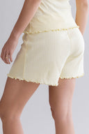 Shorts Pointelle Pastel Yellow | Hey Honey & Active Wear