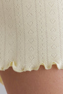 Shorts Pointelle Pastel Yellow | Hey Honey & Active Wear