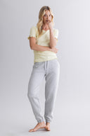 T-Shirt Pointelle Pastel Yellow | Hey Honey & Active Wear