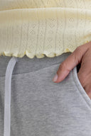 T-Shirt Pointelle Pastel Yellow | Hey Honey & Active Wear