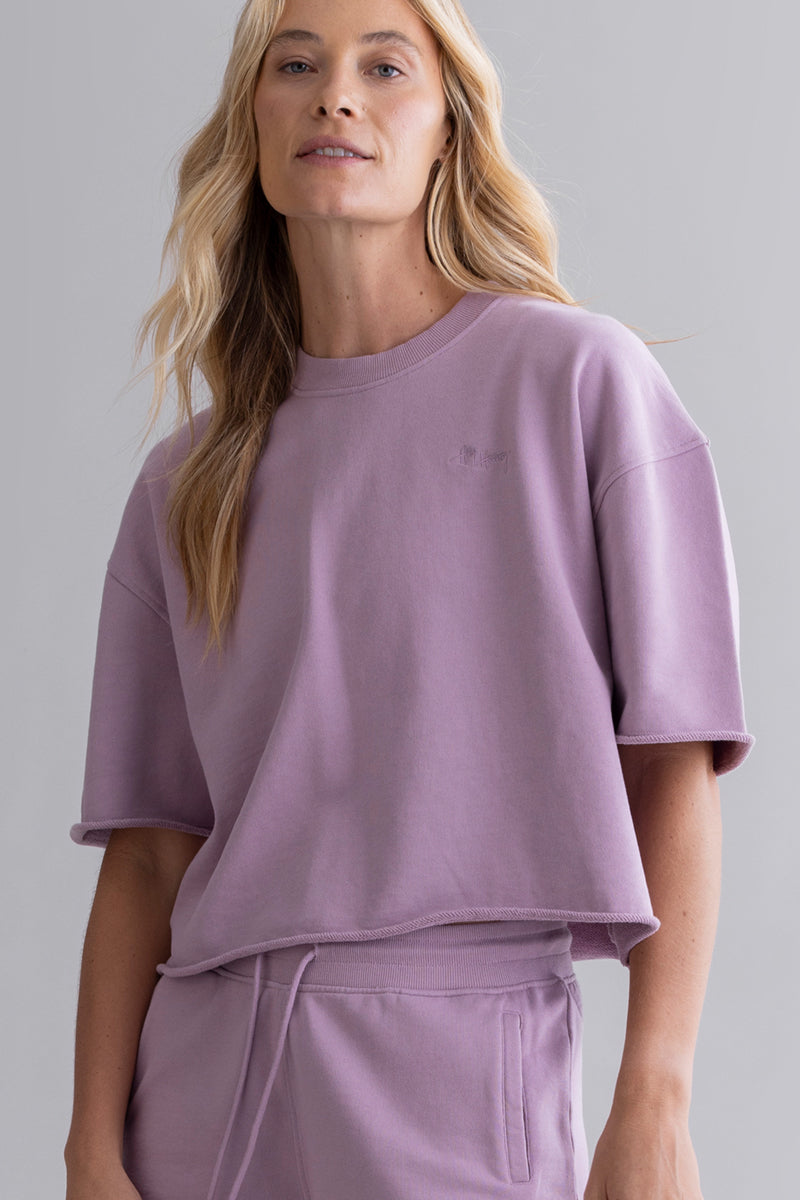 Short Sleeve Sweat Mauve | Hey Honey & Active Wear