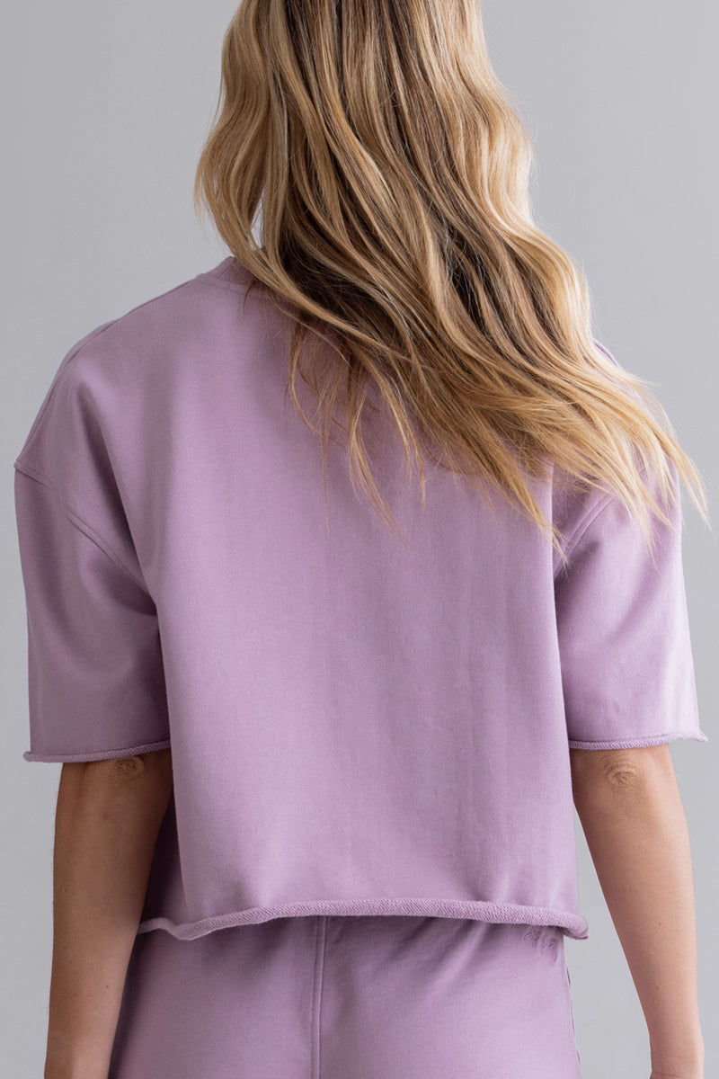 Short Sleeve Sweat Mauve | Hey Honey & Active Wear