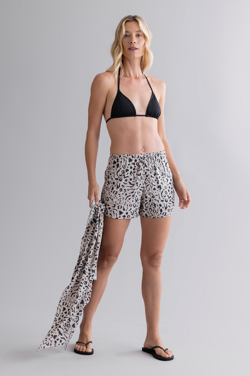 Summer Shorts Mono Leo Oatmeal | Hey Honey & Active Wear