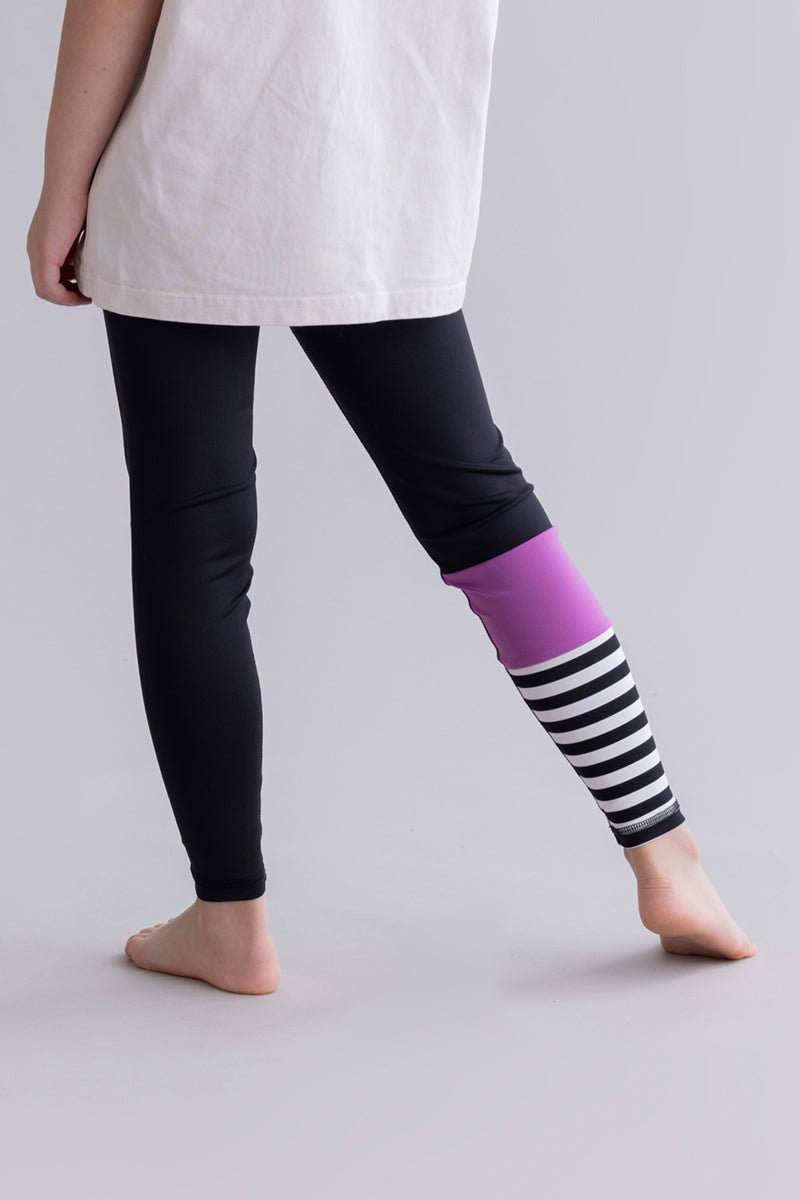 Kids Surf Style Leggings Striking Purple | Hey Honey & Active Wear