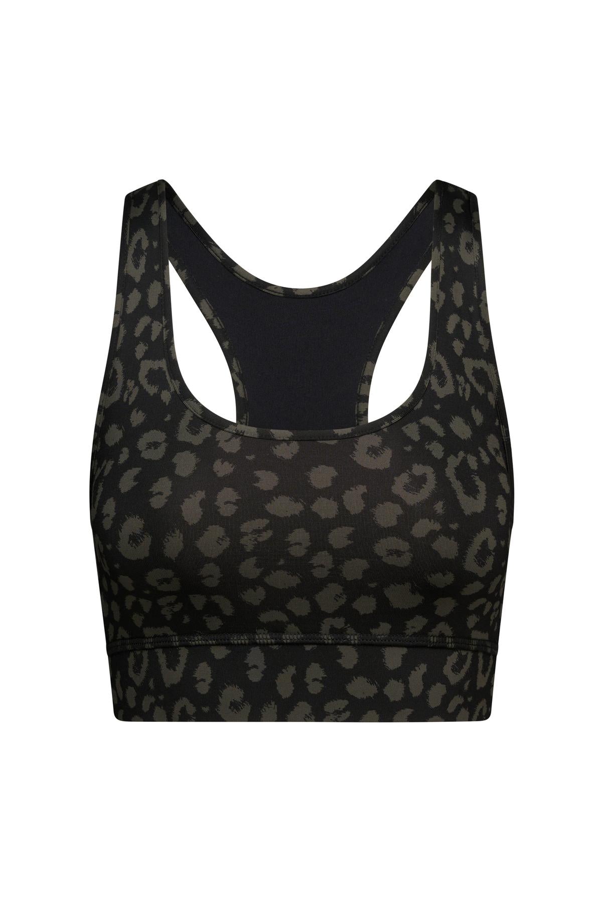 Racerback Bra LEO Black | Hey Honey Yoga & Active Wear