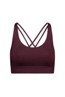 Criss-Cross Bra Wine | Hey Honey Yoga & Active Wear