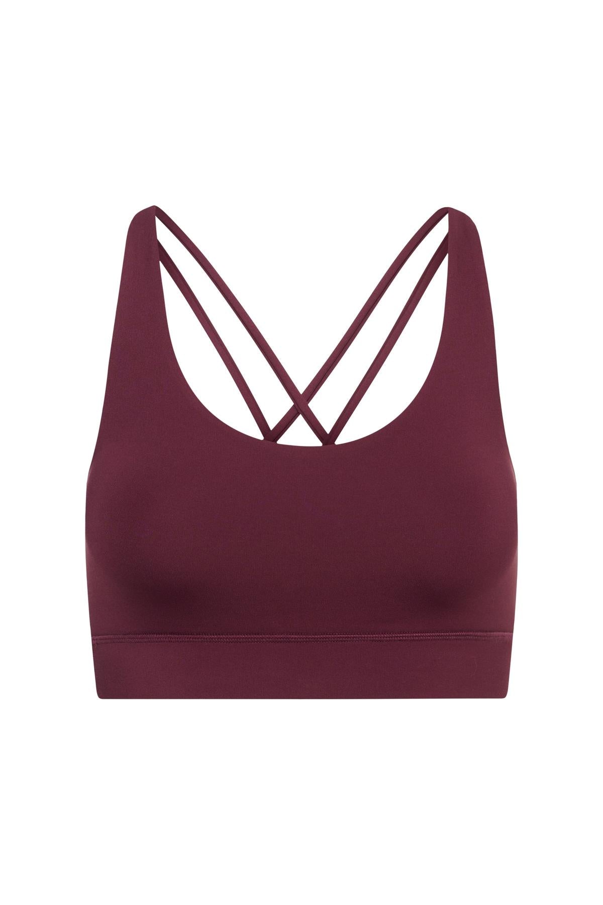 Criss-Cross Bra Always Dressed Italian Plum | Hey Honey & Active Wear