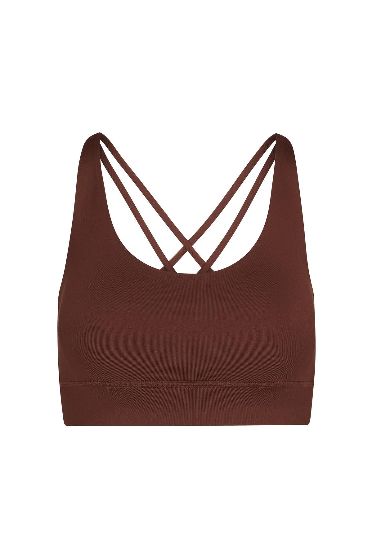 Criss-Cross Bra Chocolate | Hey Honey Yoga & Active Wear
