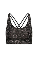 Criss-Cross Bra Samadhi Black | Hey Honey Yoga & Active Wear