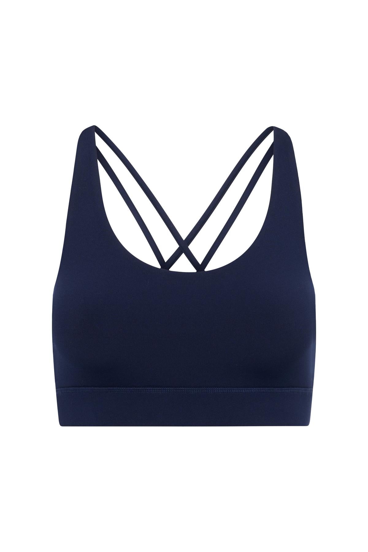 Criss-Cross Bra Always Dressed Baritone Blue | Hey Honey & Active Wear