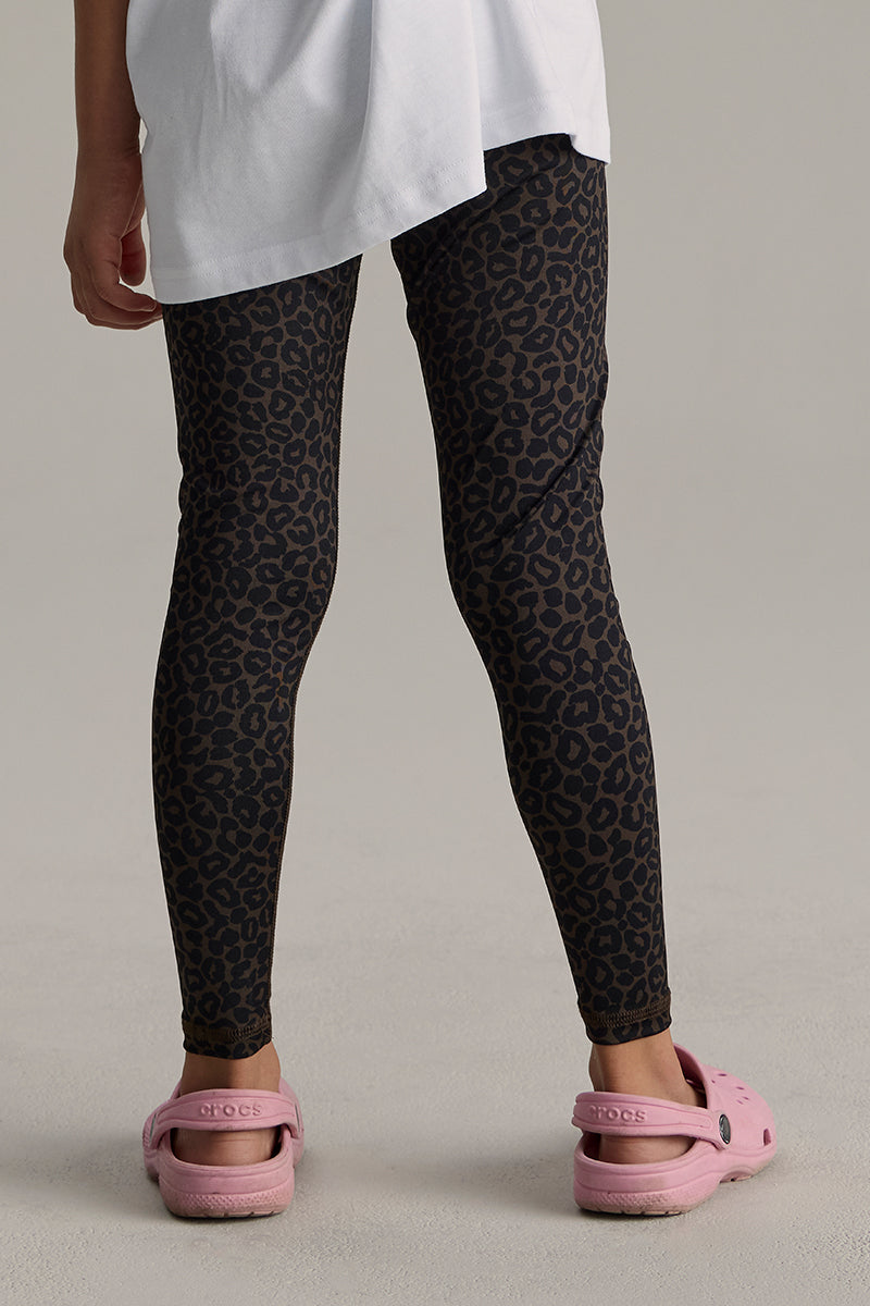 Kids Leggings Leo Dark Brown | Hey Honey & Active Wear