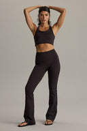 Flared Leggings Stripe Always Dressed Dark Brown | Hey Honey & Active Wear