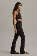 Flared Leggings Stripe Always Dressed Dark Brown | Hey Honey & Active Wear
