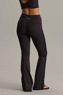 Flared Leggings Stripe Always Dressed Dark Brown | Hey Honey & Active Wear