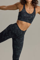 Leggings Cropped Palm Teal | Hey Honey & Active Wear